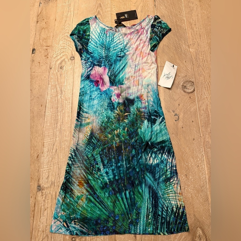 A.B.S by Allen Schwartz Dress Size M Tshirt style vacation NWT